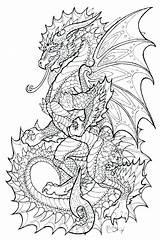 Realistic Dragon Coloring Pages Getdrawings Getcolorings sketch template