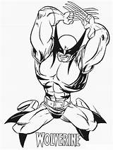 Lobezno Wolverine sketch template