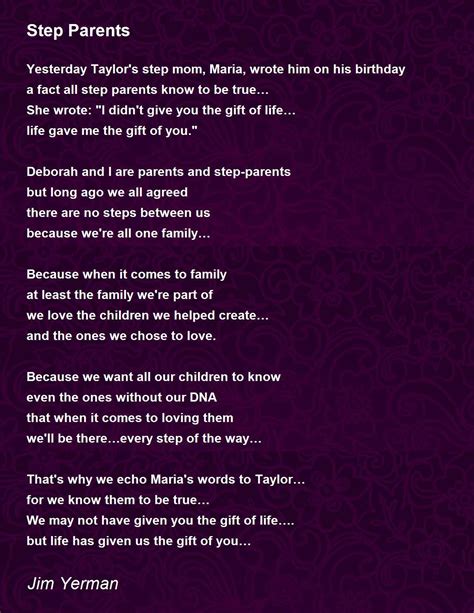 step parents step parents poem  jim yerman