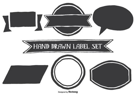 hand drawn style label shapes  vector art  vecteezy