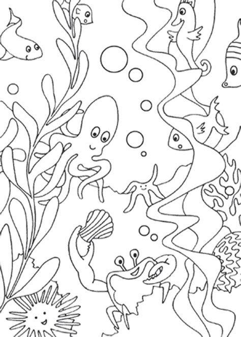 sea creatures coloring pages sea creature coloring pages amazing ocean