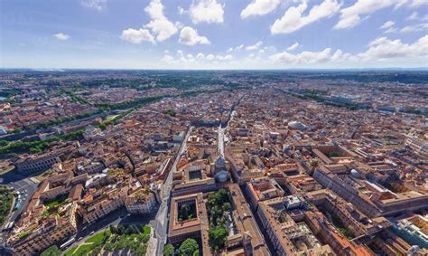 aerial view   city  rome italy stock photo