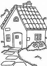 House Coloring Pages Kids Easy Print Colouring Drawings Tulamama Visit sketch template
