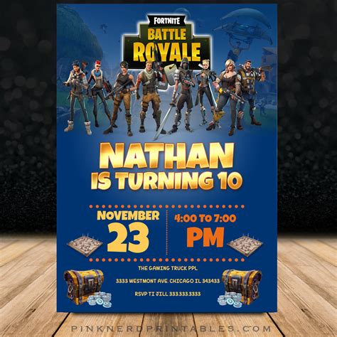 Fortnite Birthday Invitation Fortnite Battle Royale
