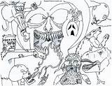 Coloring Pages Halloween Scary Monster Sheet Printable Adults Monsters Sheets Print Deviantart Quality Kids sketch template