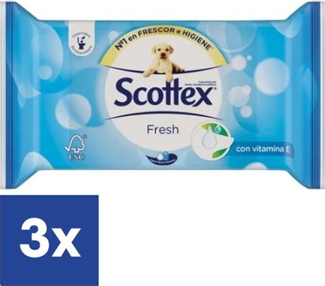 scottex fresh vochtig toiletpapier    doekjes bolcom