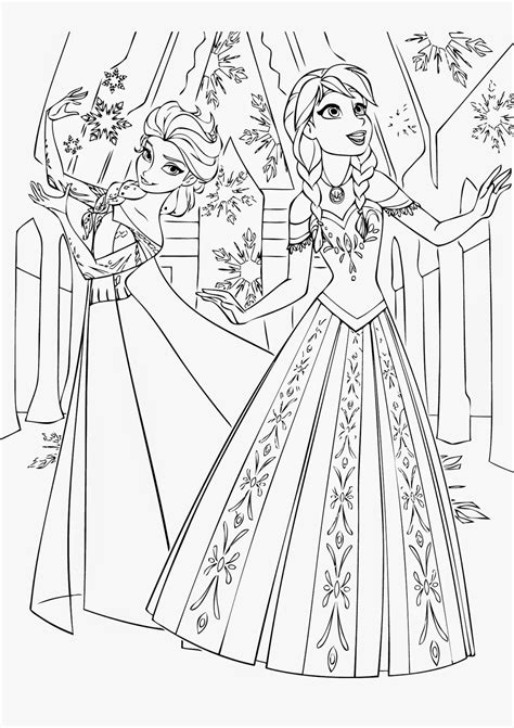 printable coloring pages frozen home family style  art