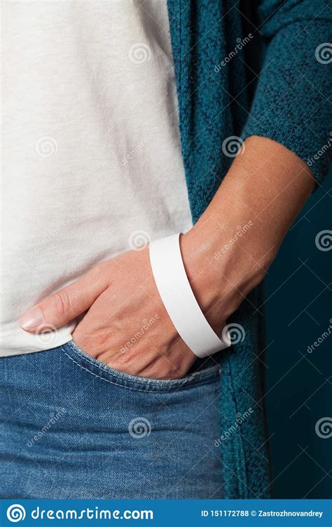 event bracelet blank white paper concert ticket mockup wristband activity accessory branding