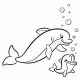 Dolfijn Kleurplaten Zeedieren Dolphin Acuaticos Marine Colorear Kleurplaat Marini Moeder Aquaticos Animali Schattig Delfino Dolfijnen Nuota Mamiferos Selvatici Marinhos Delphin sketch template