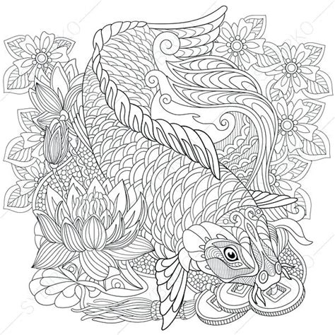 koi coloring pages  adults  getcoloringscom  printable