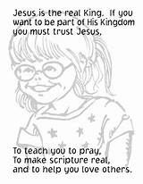 Prayer Coloring Lord Thine Kingdom Kids Children sketch template