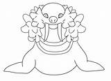 Walrein Lineart Spheal sketch template