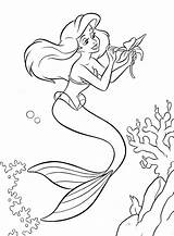 Mermaid Little Coloring Ariel Colouring Disney Pages Sea Print Under Printable Princess Characters Colour sketch template