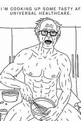 Bernie Coloring Book Buff Political Naked Sanders Adults Books Politicians Bern Feel sketch template