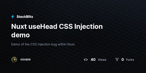 nuxt usehead css injection demo stackblitz