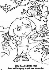 Coloring Dora Pages Explorer Printable Popular sketch template
