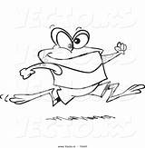 Frog Jogging sketch template
