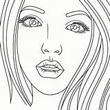 Coloring Pages Cute Detailed Recolor People Printable Faces Adult Girls Print Book Choose Board Peoples sketch template