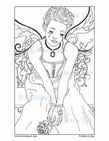 Coloring Gothic Book Lament Fairy Pages Elvenstarart sketch template