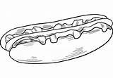 Hot Dog Coloring Supercoloring Categories sketch template