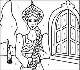 Princesses Coloring Pages Princess Printables Russia Color Number Access Book Printable sketch template