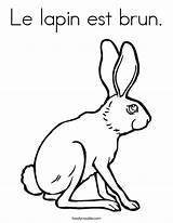 Coloring Hare Pages Lapin Est Brun Le Bunny Arctic Funny Colouring Color Template Outline Rabbit Twistynoodle Built California Usa Favorites sketch template