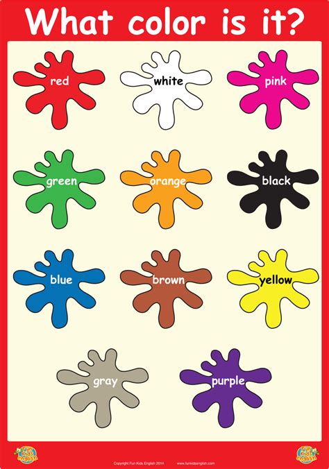 pin  rach  wall posters learning colors  kids charts  kids