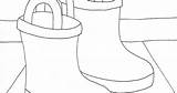 Rain Boots Coloring Pages Boot sketch template