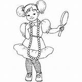 Mirror Girl Looking Coloring Drawing Pages Getdrawings Pearl Color Getcolorings Look sketch template