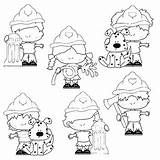 Coloring Firefighter Firefighters sketch template