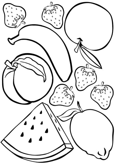 summer fruit coloring pages coloring pages