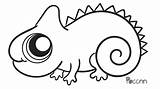 Chameleon Drawing Cute Color Line Template Drawings Deviantart Clipartmag Paintingvalley sketch template