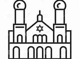 Synagogue Clipground sketch template