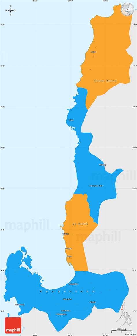 political simple map  region  single color