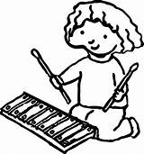 Xylophone Drawing Drawings Coloring Clipartmag sketch template