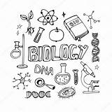 Doodles Science Biology Set Vector Icons Stock Illustration Objects Lesson School Depositphotos Drawn Hand Biologia Dibujos Coloring Portadas Drawing Ciencia sketch template