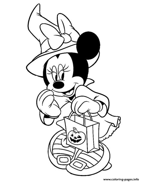 print minnie mouse   witch disney halloween coloring pages mickey