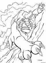 Coloriage Mufasa Scar Entrain Tomber Roi Simba sketch template