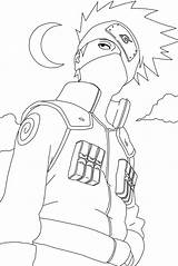 Kakashi Coloring Pages Hatake Getcolorings Color Print Printable Moonlight sketch template