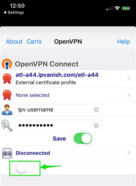openvpn connect setup  iphoneipad ipvanish