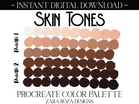 skin tones color palette merrenwendy