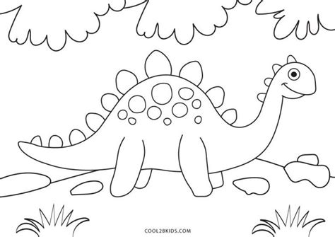coloring page   image   dinosaur   ground  trees