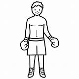 Boxeo Pintar Boxeadores Boxeador sketch template