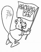 Canada Coloring Pages Flag Beaver Waving Canadian Happy Banner Printable National Mole Color Memorable Joyful Colouring Print Netart Flags Getcolorings sketch template