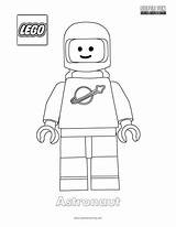 Lego Coloring Minifigure Astronaut Pages Character sketch template