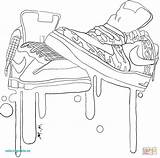 Jordan Coloring Pages Shoes Shoe Getdrawings sketch template
