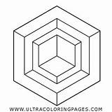 Cubo Hexagonal sketch template