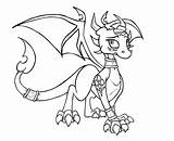 Cynder Spyro Coloring Dragon Pages Girl Lineart Fanpop Color Printable Getcolorings Print sketch template