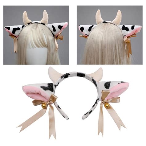plush  ears headband  bells ribbon bow hair hoop animal etsy