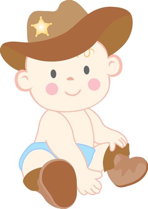 cowboy baby boy clipart